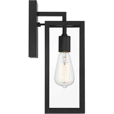 John Timberland Titan Modern Outdoor Wall Light Fixtures Set Of 2 Mystic Black 14 1/4" Clear Glass For Post Exterior Barn Deck House Porch Yard Patio 5 John Timberland Titan Modern Outdoor Wall Light Fixtures Set Of 2 Mystic Black 14 1/4" Clear Glass For Post Exterior Barn Deck House Porch Yard Patio - Image 5