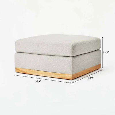 Woodland Hills Modular Sectional Ottoman Light Gray - Threshold™ Designed With Studio McGee 7 Woodland Hills Modular Sectional Ottoman Light Gray - Threshold™ Designed With Studio McGee - Image 7