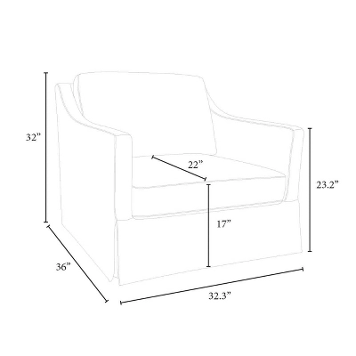 Vivian Park Upholstered Swivel Chair Cream - Threshold™ Designed With Studio McGee 6 Vivian Park Upholstered Swivel Chair Cream - Threshold™ Designed With Studio McGee - Image 6