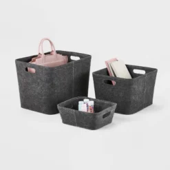 Felt Basket With Stitching - Brightroom™ 5 Felt Basket With Stitching - Brightroom™ -Decor Haven Shop GUEST 28a9503f a4a1 4ba4 a7de 0e2505b67450