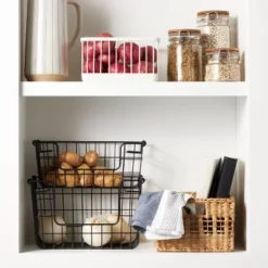 Stacking Wire Storage Basket Matte Black - Hearth & Hand™ With Magnolia