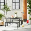 3pc Kids' Metal Outdoor Table Set - Dark Gray - Hearth & Hand™ With Magnolia