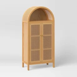 Woven Arched Wood Cabinet - Threshold™ -Decor Haven Shop GUEST 55ee5cc0 3aff 4967 be03 2e31c724f280