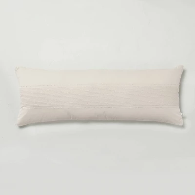 16"x42" Slub Center Stripe Oversized Lumbar Bed Pillow - Hearth & Hand™ With Magnolia 7 16"x42" Slub Center Stripe Oversized Lumbar Bed Pillow - Hearth & Hand™ With Magnolia - Image 7