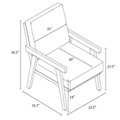 Grantsville Wood Frame Accent Chair With Grid Back - Threshold™ Designed With Studio McGee -Decor Haven Shop GUEST 63af688c c6d7 4926 8635 a7774e315ee8