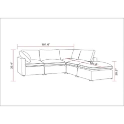5pc Allandale Modular Sectional Sofa Set - Project 62™ -Decor Haven Shop GUEST 6fe5734f a99e 4188 b902 bcc9240740b5