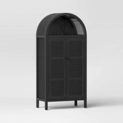 Woven Arched Wood Cabinet - Threshold™ -Decor Haven Shop GUEST 71d7b8e7 0b8a 4c88 af3c ece9ad48100b
