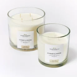 Clear Glass Cypress & Juniper Candle White - Threshold™ Designed With Studio McGee -Decor Haven Shop GUEST 7d898c39 8a13 4ddb bd04 1def94ae2a46