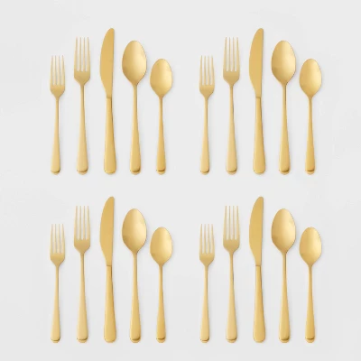 20pc Harrington Flatware Set Gold - Threshold™ 3 20pc Harrington Flatware Set Gold - Threshold™ - Image 3