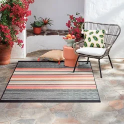 5' X 7' Outdoor Rug Multi Stripe Global Pink - Opalhouse™ -Decor Haven Shop GUEST 849a4c76 29c9 486c a953 a03150bdac10