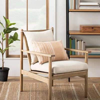 16"x42" Variegated Stripe Lumbar Throw Pillow - Hearth & Hand™ With Magnolia 1 16"x42" Variegated Stripe Lumbar Throw Pillow - Hearth & Hand™ With Magnolia