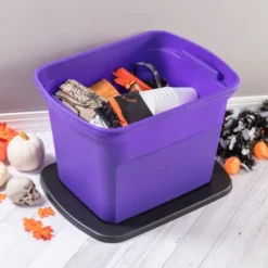 Sterilite 18 Gallon Orange Plastic Storage Container Bin Tote With Black Lid, Halloween 6 Sterilite 18 Gallon Orange Plastic Storage Container Bin Tote With Black Lid, Halloween -Decor Haven Shop GUEST 9dc3b4f0 da47 495d 8c29 b72e0c686a57