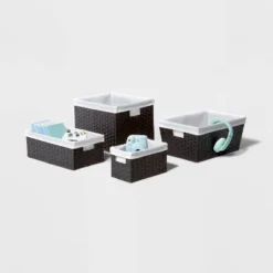 16" X 9" X 6" Lined Woven Media Bin Black - Brightroom™ 5 16" X 9" X 6" Lined Woven Media Bin Black - Brightroom™ -Decor Haven Shop GUEST ac4ff65f f7b2 48fa aa42 7459f63d7c52