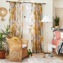1pc Sheer Burnout Window Curtain Panel - Opalhouse™ Designed With Jungalow™