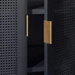 66" East Bluff Woven Cabinet Black - Threshold™ Designed With Studio McGee -Decor Haven Shop GUEST c257520a eec7 407a b715 3ee6acc782cd