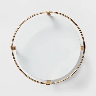 10" X 5.7" Round Metal Countertop Turntable Brass - Brightroom™ 2 10" X 5.7" Round Metal Countertop Turntable Brass - Brightroom™ - Image 2