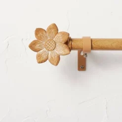 Flower Faux Wood Curtain Rod Natural Wood - Opalhouse™ Designed With Jungalow™ -Decor Haven Shop GUEST c5b5a613 8f9b 4e84 9eff 5ca6e3369a7b