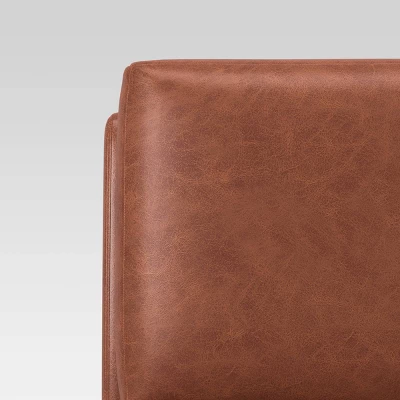 Gelbin Faux Leather Slipper Chair With Wood Legs - Threshold™ 4 Gelbin Faux Leather Slipper Chair With Wood Legs - Threshold™ - Image 4