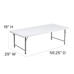 Flash Furniture 4.93-Foot Kid's Granite White Plastic Folding Table 10 Flash Furniture 4.93-Foot Kid's Granite White Plastic Folding Table -Decor Haven Shop GUEST ca401930 3ca2 43e4 a6f4 88afb68478bb