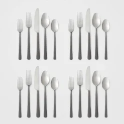 20pc Hubbardston Flatware Set Black - Threshold™ -Decor Haven Shop GUEST dc38d691 3449 481a bf3c c841a47ed14b