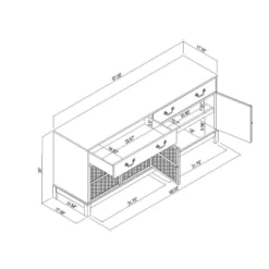 Brandeis Woven TV Stand For TVs Up To 60" Brown - Threshold™ Designed With Studio McGee -Decor Haven Shop GUEST edcf4db2 26a4 444b ba42 cd73d8a812f3