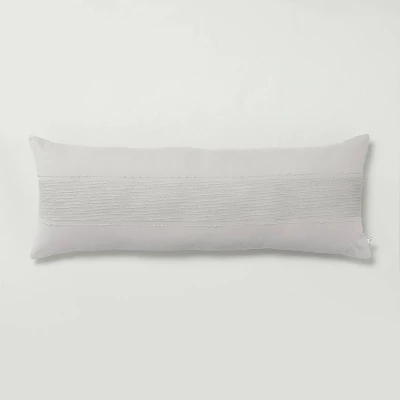 16"x42" Slub Center Stripe Oversized Lumbar Bed Pillow - Hearth & Hand™ With Magnolia 5 16"x42" Slub Center Stripe Oversized Lumbar Bed Pillow - Hearth & Hand™ With Magnolia - Image 5