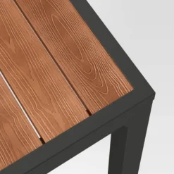 Bryant 6 Person Faux Wood Rectangle Patio Dining Table - Gray/Natural Wood - Threshold™ -Decor Haven Shop GUEST fe0a4618 2959 4bc4 8d9a 99dfcf05fb48